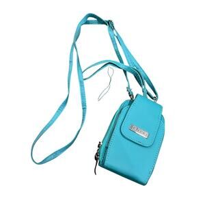 Buxton Teal Crossbody Card Holder
